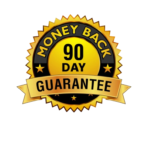 90-day money-back guarantee badge
