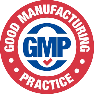 GMP certified manufacturing badge